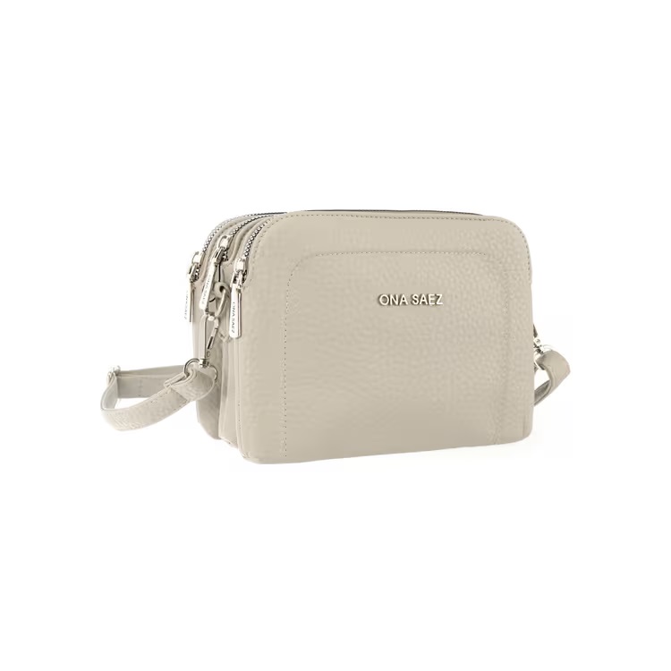 BANDOLERA TRIPLE CIERRE - BEIGE