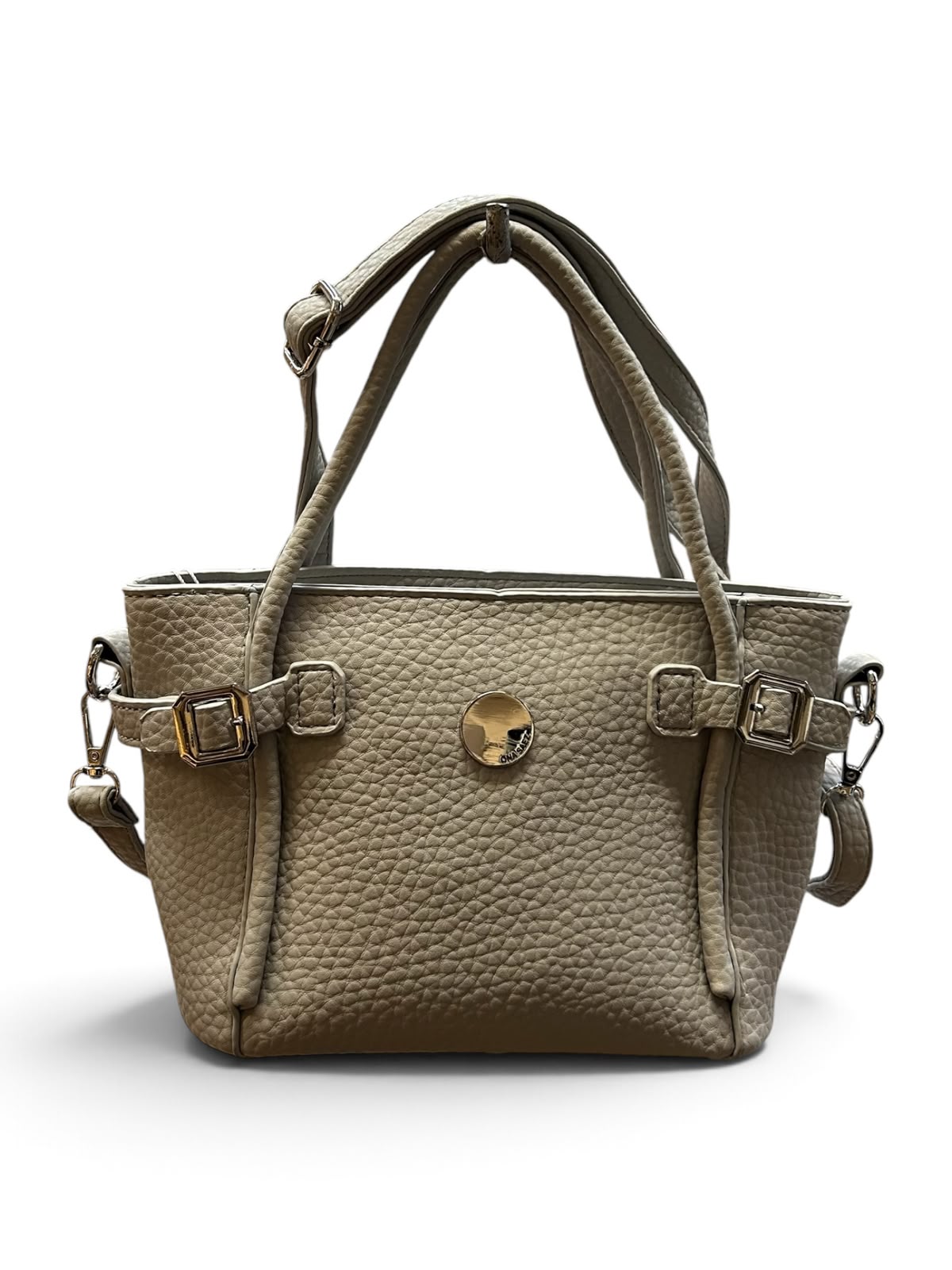 CARTERA DOBLE HEBILLA - GRIS MELANGE